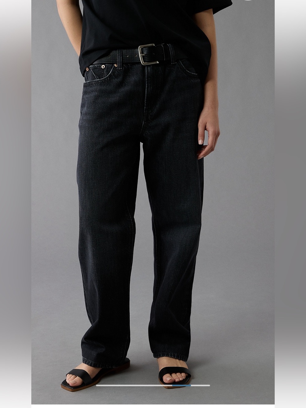 American Eagle Outfitters Men's Relaxed Black Jeans